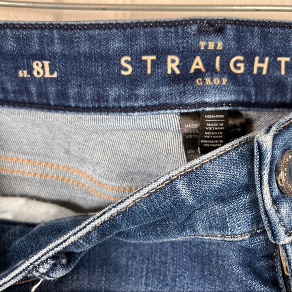 White House Black Market High Rise The Straight Crop Sz 8 L - Picture 13 of 13